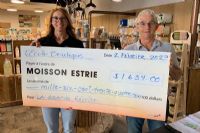 L’écolo-boutique remet 1 634$ à Moisson Estrie